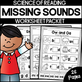 Missing Sounds Phonics Worksheets (Science of Reading Aligned)