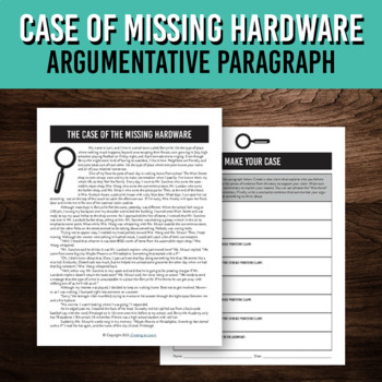 Preview of Missing Tools Case | Claim, Reason, & Evidence Writing | Argumentative Paragraph