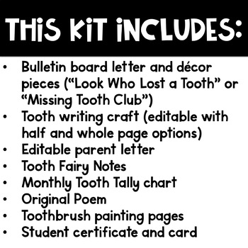 Tooth Letter Chart