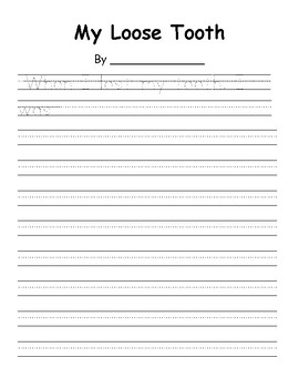 Missing Tooth Narrative Writing FREEBIE by Play and Learn Kinder