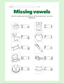 Missing Vowel worksheet