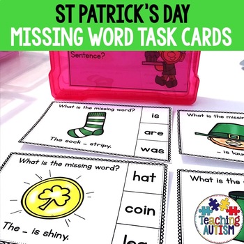 Preview of Missing Word in a Sentence, St Patrick's Day Activities