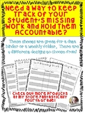 Missing Work Sheets- FREEBIE