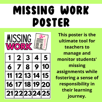 Preview of Missing Work Tracker Poster