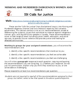 Preview of Missing and Murdered Indigenous Women, Girls, and 2SLGBTQ+ "Calls for Justice"