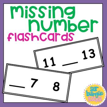 Preview of Missing number flashcards / ¿Qué número falta?