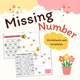 Missing number worksheets and templates