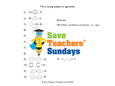 Missing numbers problems lesson plans and worksheets