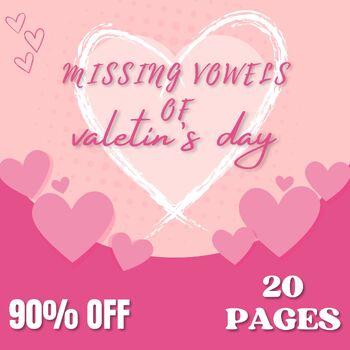 Preview of Missing vowels puzzle of valentine's day