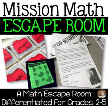 Preview of Classroom Escape Room: Mission Math - Engaging Plan - Grades 3-5