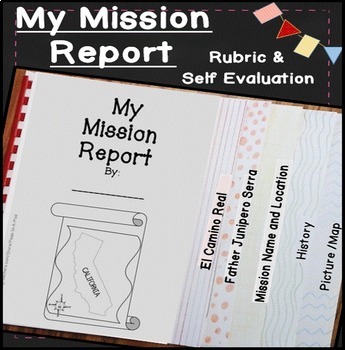 Preview of California Missions Project 4th Grade Social Studies Mission Report