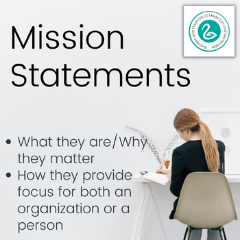 Preview of Mission Statements | Roadmap for Leadership & Personal Success | SEL | Business