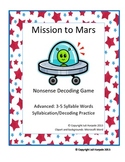 Phonic Decoding Syllabication Card Game - Mission to Mars