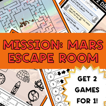 Preview of Mission: Mars Escape Room, Digital Resource, Escape Room, Puzzle Games