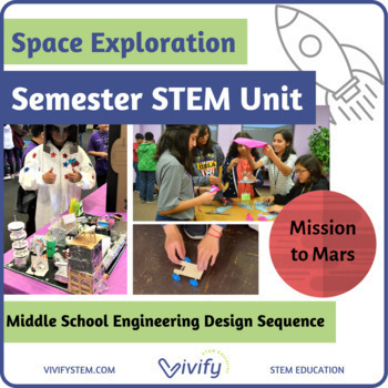 Preview of Mission to Mars Semester STEM Unit + Mars Colony Project!