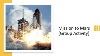 Preview of Mission to Mars Teamwork Activity