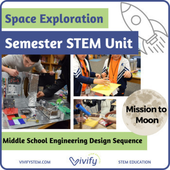 Preview of Mission to Moon - Middle School Semester STEM Unit!