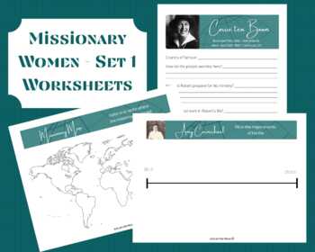 Preview of Missionary Women Worksheets