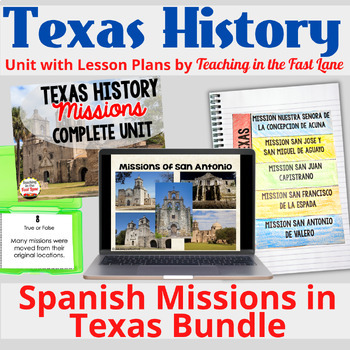 Preview of Spanish Missions of Texas Bundle with Lesson Plans - Texas History Activities