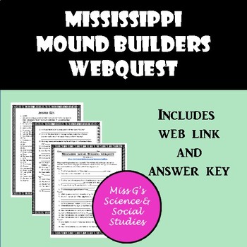 Preview of Mississippi Mound Builders Web Quest