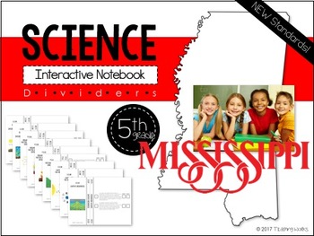 Preview of Mississippi Science 5th Grade Interactive Notebook Dividers (New Standards)