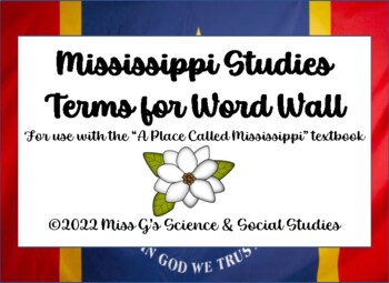 Preview of Mississippi Studies Word Wall