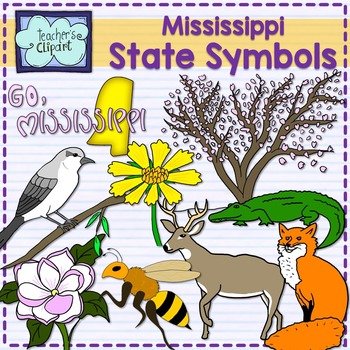 Preview of Mississippi state symbols clipart