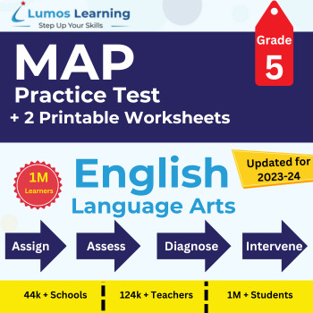 Online MAP Practice test, Printable Worksheets, Grade 5 ELA - MAP Test Prep