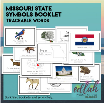 Preview of Missouri State Symbols Booklet - Traceable Words