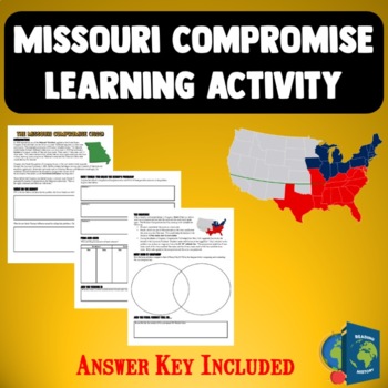 Preview of Missouri Compromise Learning Activity- Engaging!