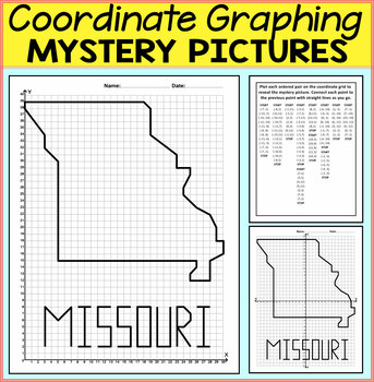 Preview of Missouri Coordinate Graphing Picture - Back To School Math Activities