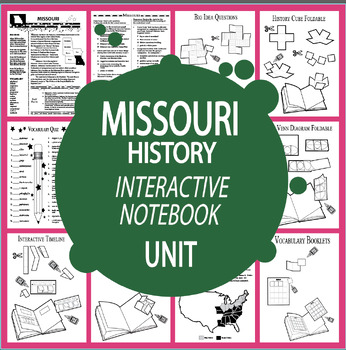Preview of Missouri History 3rd Grade Unit + AUDIO – ALL Missouri State Study Content