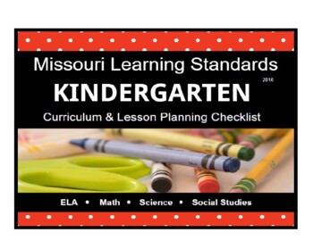 Preview of Kindergarten Missouri Learning Standards Checklist- BUNDLE- all subjects