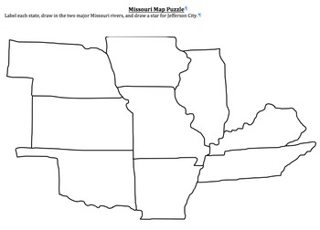 Preview of Missouri Map Puzzle