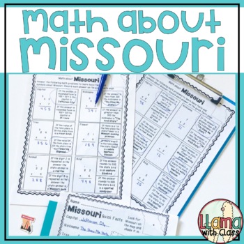 Preview of Math about Missouri State Symbols through Multiplication Practice