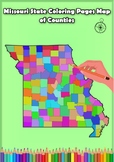 Missouri State Coloring Pages Map of Counties Highlighting