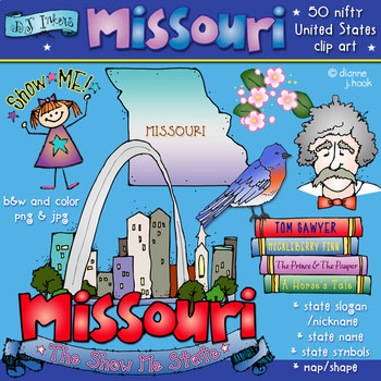 Preview of Missouri State Symbols Clip Art Download