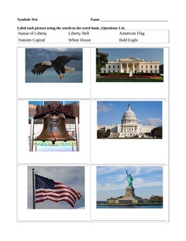 Preview of Missouri and USA Symbols Test