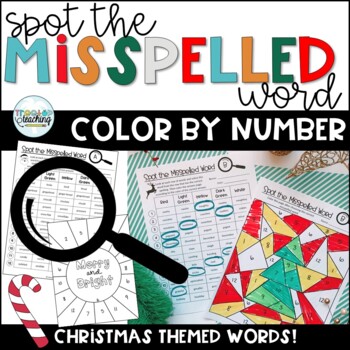 Preview of Misspelled Words Coloring- Christmas