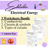 Missty's EDITABLE Electrical Energy Worksheet / Test / Exi