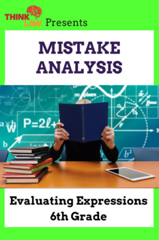 Preview of Mistake Analysis: Expressions and Equations 6th Grade