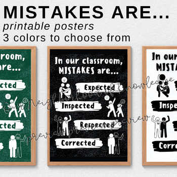 Preview of Classroom Mistakes ... Printable Poster(s)