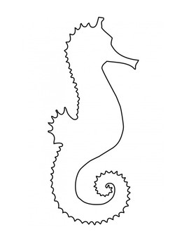 seahorse template preschool