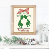 Mistletoe Footprint Craft | Christmas Footprint Card