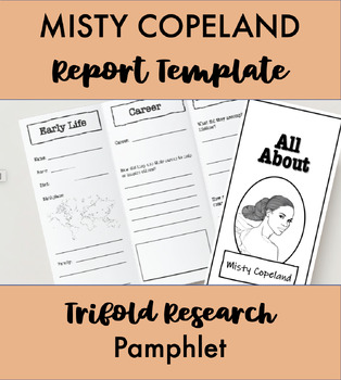Preview of Misty Copeland Biographical Research Project Template | Black History Month