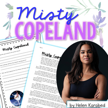 Preview of Misty Copeland Biography and Questions | Women's History | Black History Month