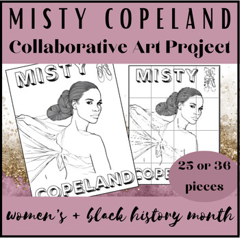 Preview of Misty Copeland Collaborative Mural Poster | Black + Women's History Month | Art