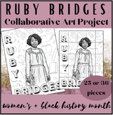 Ruby Bridges Collaborative Mural Poster Art | Black + Wome