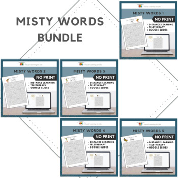 Preview of Misty Words Google Slides Bundle