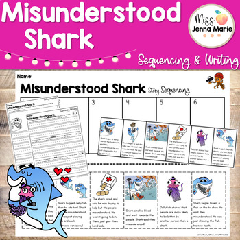 Preview of Misunderstood Shark May & June Writing Activities Sequencing Comprehension